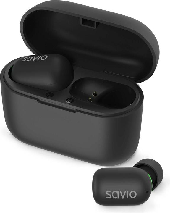Image du produit Savio TWS-09 IPX5 Casque & écouteurs Sans fil intra-auriculaire Musique Bluetooth Noir (8 h, Sans fil)