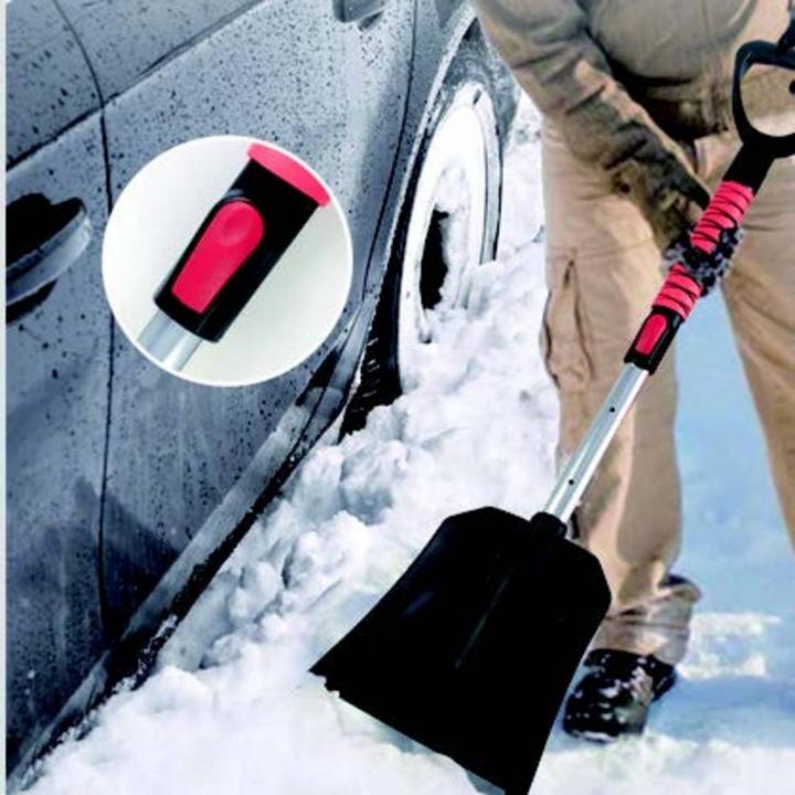 Actual product image IWH Eiskratzer / Schneebesen ausziehbar, mit Schneeschaufel Schwarz, Rot