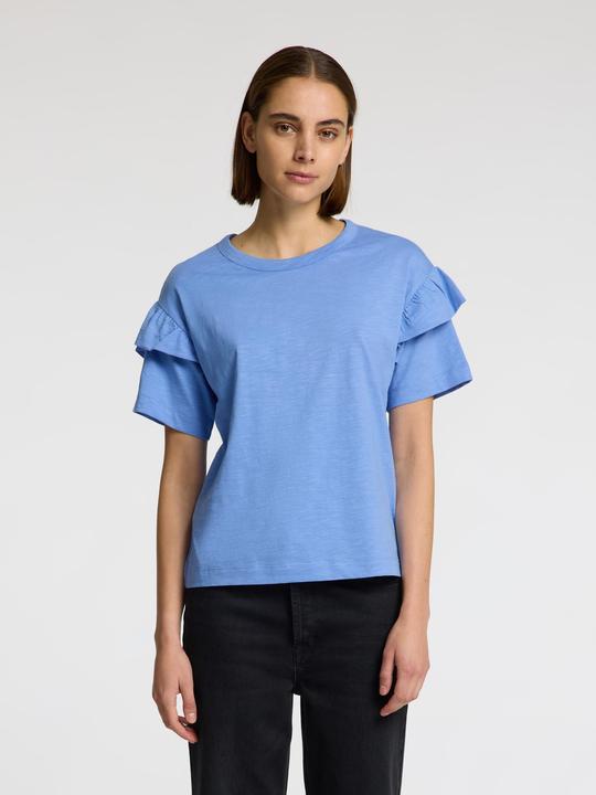 Actual product image Selected Femme Bio-Baumwolle Rüschen T-Shirt (XL)
