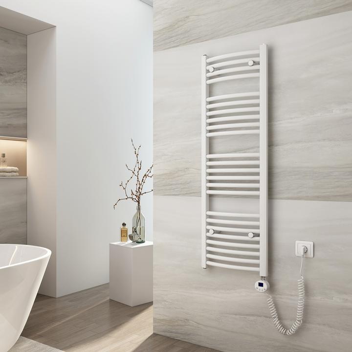 Produktbild Emke Elektrischer Badheizkörper, Badheizung Elektrisch, Weiss 120x40cm 500W (500 W)