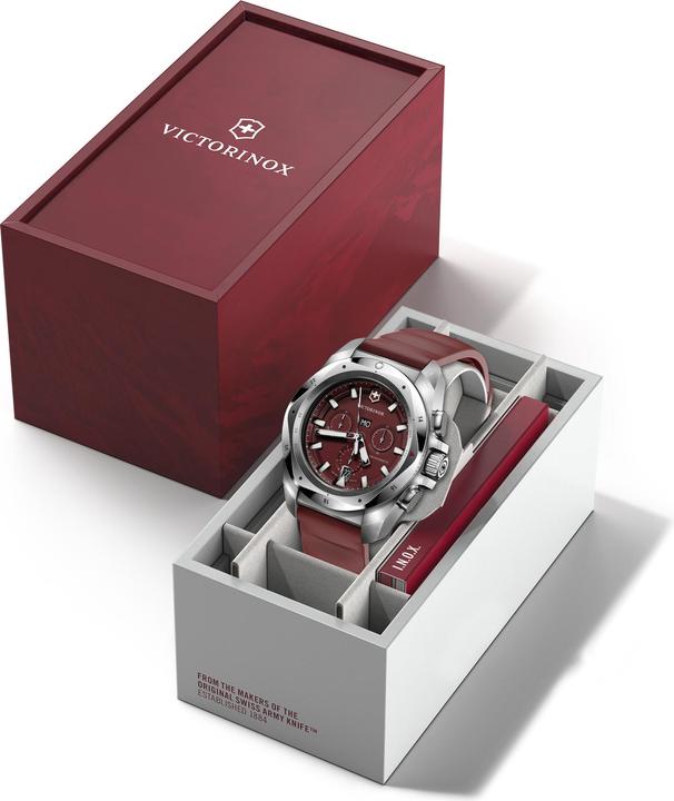 Produktbild Victorinox I.N.O.X. Chrono 43, SIR, RED dial,RED rubber str (Chronograph, Taucheruhr, 43 mm)