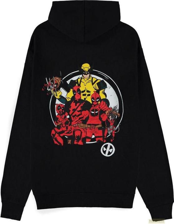 Immagine prodotto Difuzed Deadpool - Ritratto di famiglia - Felpa con cappuccio con zip da uomo - XL (XL)