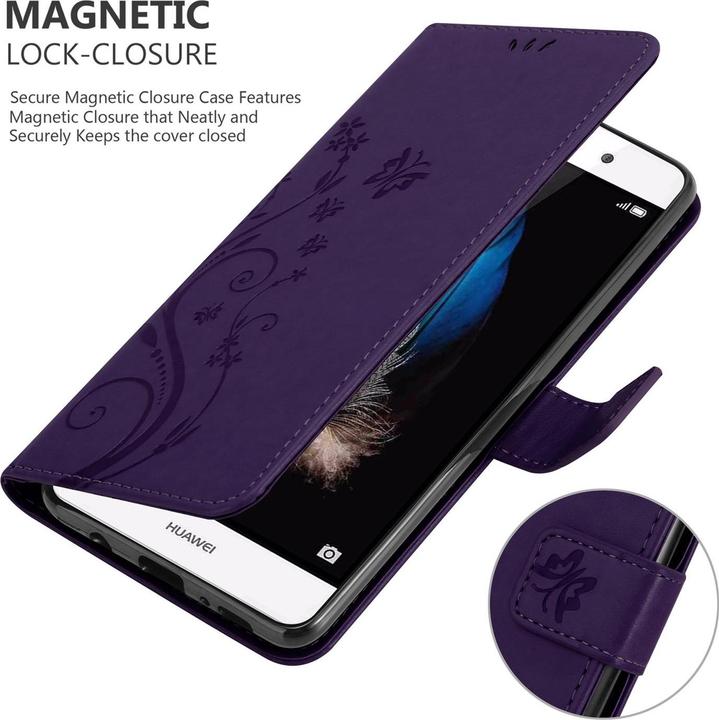 Productafbeelding Cadorabo Bloemen Boekomslag (Huawei P8 Lite)