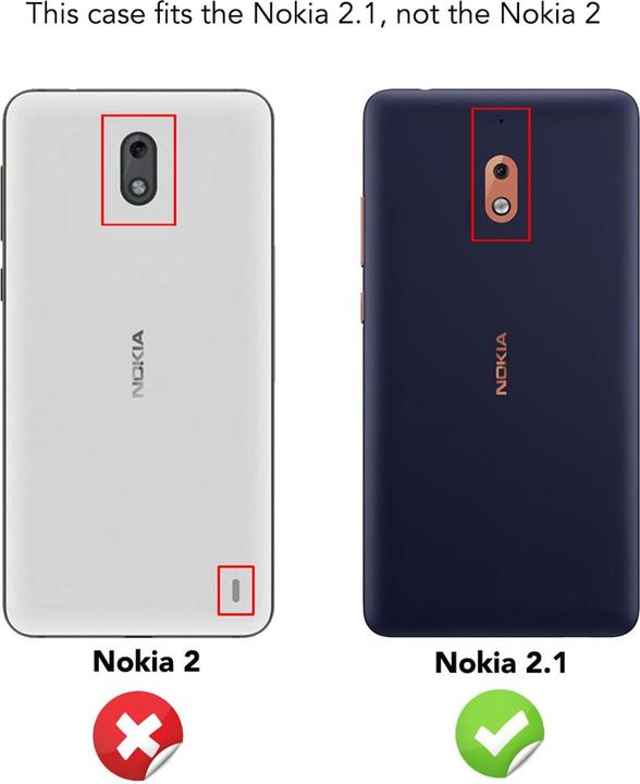 Actual product image Nalia Leather look mobile phone cover (Nokia 2.1)