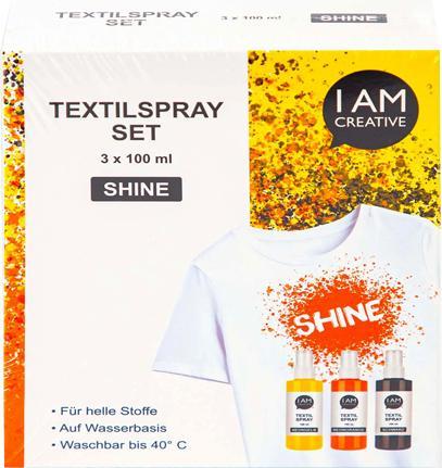Actual product image I Am Creative Textile spray set, 100ml, 3 pcs. (Black, Neon yellow, Neon orange, 100 ml)