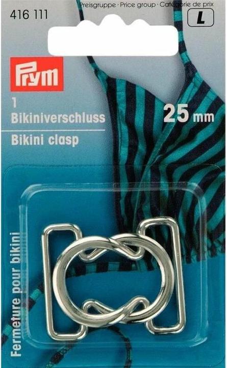 Immagine prodotto Prym Bikini + cintura di chiusura, argento 25 mm, scheda