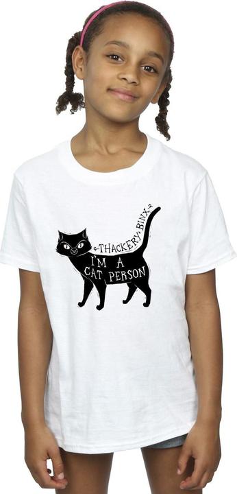 Actual product image Disney Girls Hocus Pocus A Cat Person Cotton T-Shirt (152, 158)