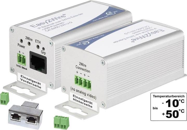 Image du produit Renkforce Rallonge réseau 2 ports via 2 fils, lot de 2 (Accessoires réseau)