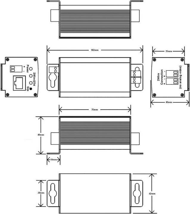 Image du produit Renkforce Rallonge réseau 2 ports via 2 fils, lot de 2 (Accessoires réseau)