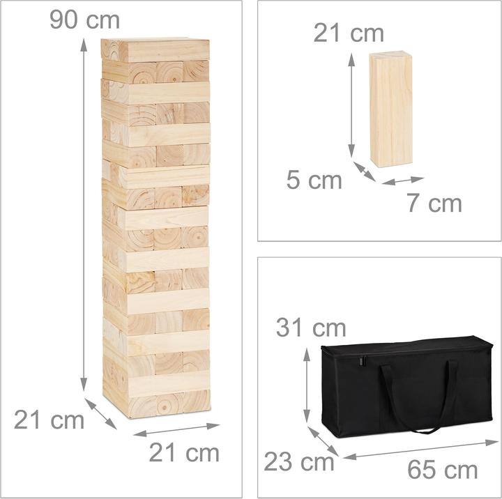 Actual product image Relaxdays Wobble Tower XXL (German, French, Italian, English)