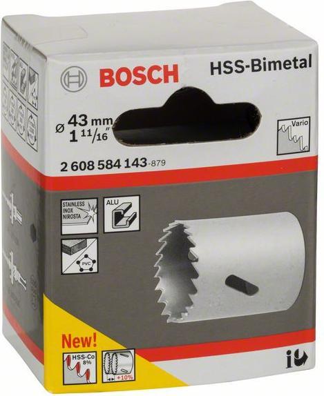 Produktbild Bosch Professional Zubehör Lochsäge HSS-Bimetall für Standardadapter, 43 mm, 1 11/16-Zoll (43 mm)