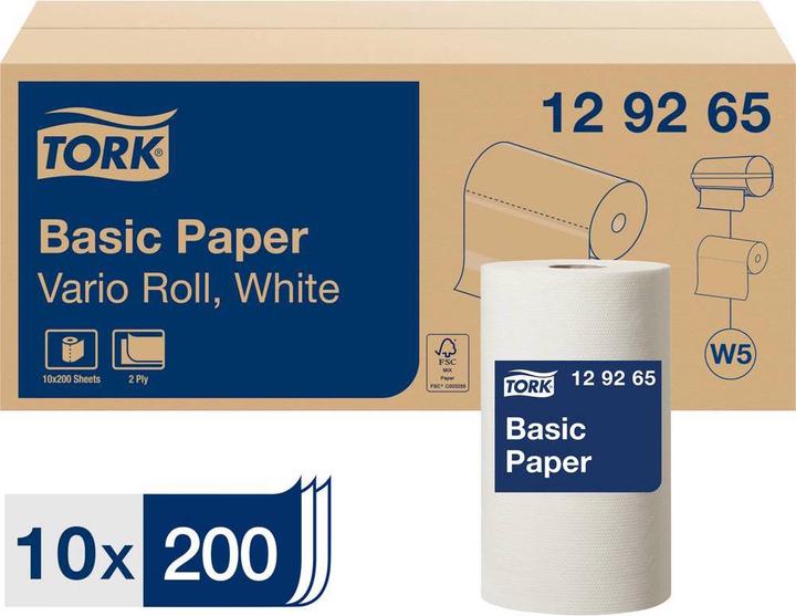 Tork Lingettes en papier standard pour système W5, 2 plis (10 x)