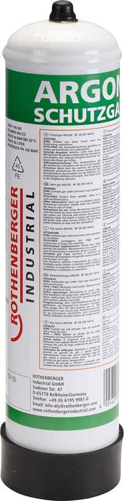 Produktbild Rothenberger Industrial Argon Schutzgas-Stahl-Einwegflasche 950 ml, Fülldruck: 60 bar Anschluss: M