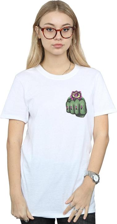 Produktbild Hulk Tattoo Fist Breast Print TShirt (S)