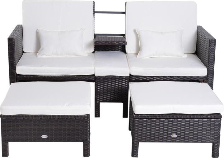 Produktbild Outsunny Rattan-Sitzgruppe als 3-teiliges Set