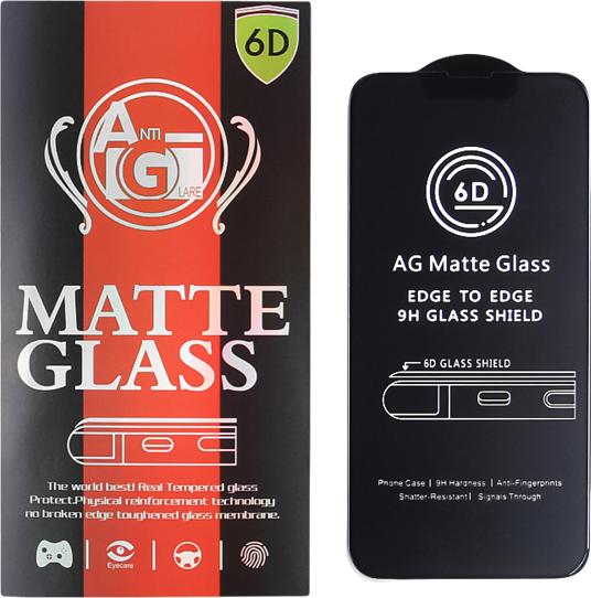 OEM Tempered glass 6D matte for Xiaomi Redmi Note 12s 4G black frame (1 Piece, Xiaomi Redmi Note 12S)