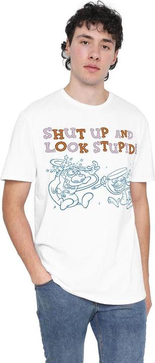 Immagine prodotto Ren & Stimpy Shut Up And Look Stupid! Maglietta Uomo (XL)