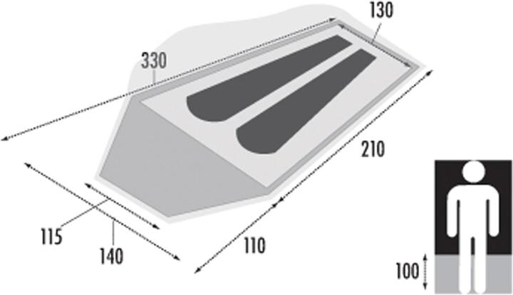 Actual product image Vango Chinook 2 (Dome tent, 3.03 kg, 2 persons)