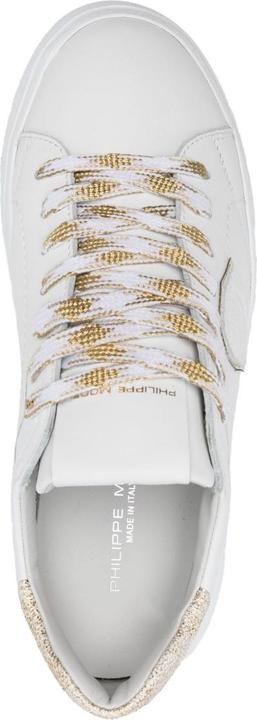 Produktbild Philippe Model temple leather sneakers color white/gold (38)
