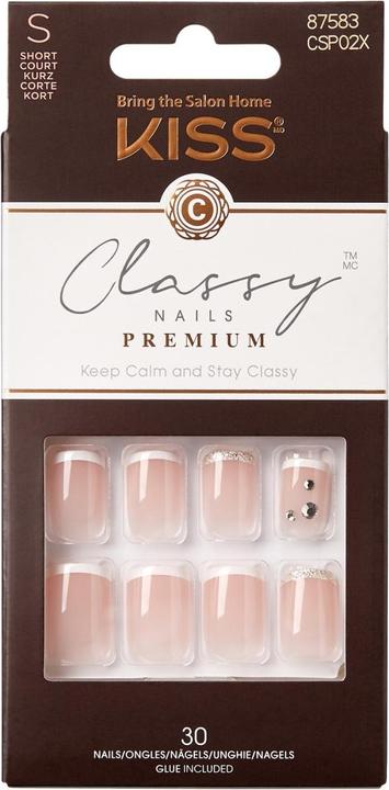 KISS Gel nails Classy Nails Premium Gorgeous 30 pcs (L) (Kunstnägel, Blond)