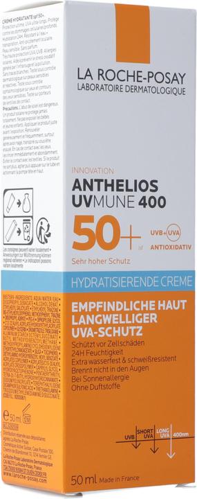 Image du produit La Roche Posay Anthelios Crème Hydratante 50+ (Crème solaire visage, SPF 50+, 50 ml, 80 g)
