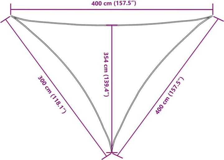 Produktbild VidaXL Sonnensegel (300 x 400 x 400 cm)