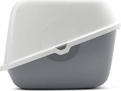 Actual product image Savic Toilette chat Nestor Giant gris/blanc (Cat litter box closed)