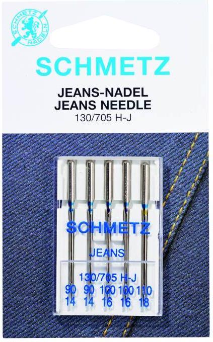 Produktbild Schmetz Nähmaschinennadeln Jeans Stärke 90-110 5 St