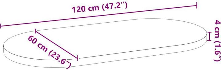 Actual product image VidaXL Lyndsey (120 x 60 x 4 cm)