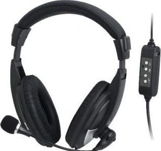 Produktbild Dacomex Stereo Headset mit USB-Anschluss, schwarz Komfortables Headset ideal für Multimedia Anwendungen. (Kabelgebunden, USB-A)