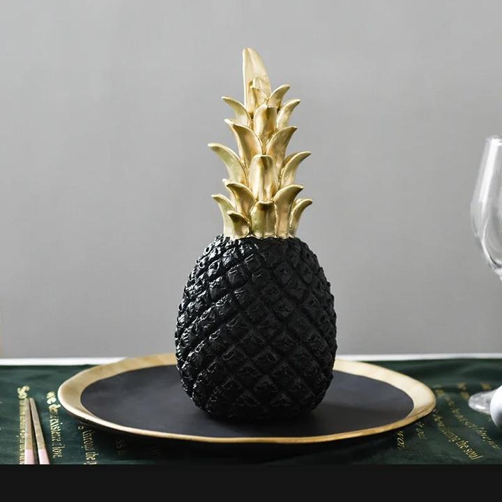 Image du produit Cbx Ananas Décoration Noir Or 18cm