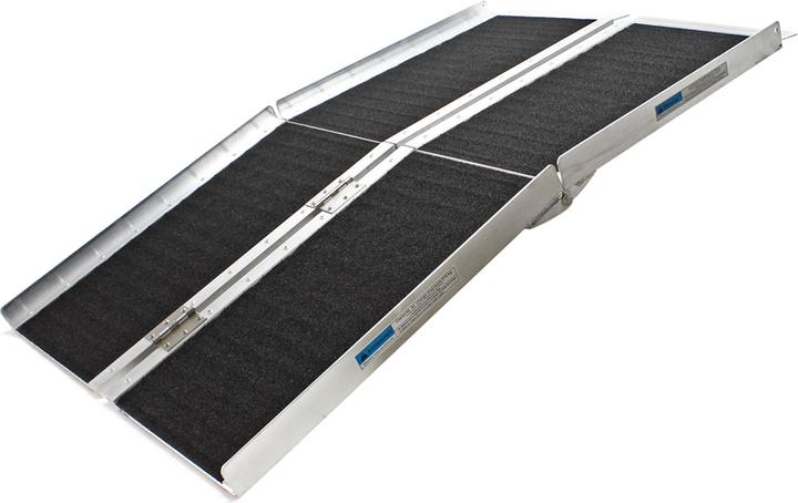Actual product image Wiltec Wheelchair ramp 2x foldable 244cm 270kg non-slip wheelchair ramp aluminium wheelchair