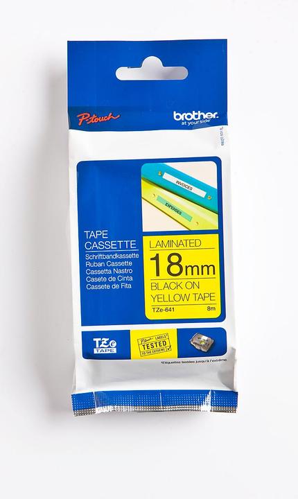 Actual product image Brother Tze-641 (1.80 cm, Yellow, Black)