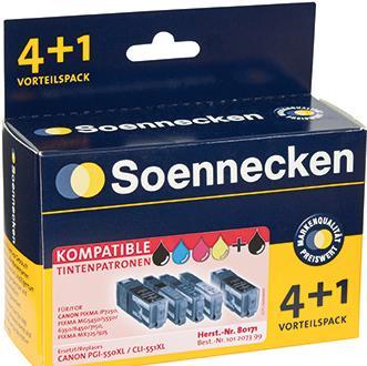 Actual product image Soennecken Ink cartridge 80171 like Canon PGI550XL/CLI551XL 5 pcs./pack. - Ink cartridge (FC)