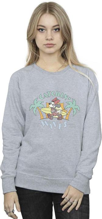 Actual product image Disney Womens/Ladies Minnie Mouse Catchin Waves Sweatshirt (L)