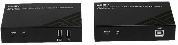 Actual product image Lindy HDMI, USB & RS232 KVM Extender