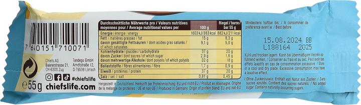 Immagine prodotto Chiefs Protein Bar (Biscotto, 12 pz., 660 g)