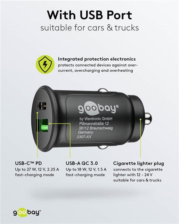 Actual product image Goobay Dual USB charger