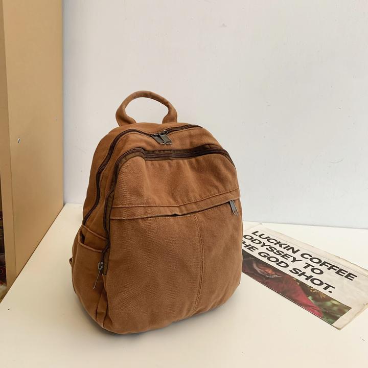 Only-Bags.Store Sac à dos décontracté, adapté aux lycéens et aux étudiants, sac à dos en toile de couleur unie