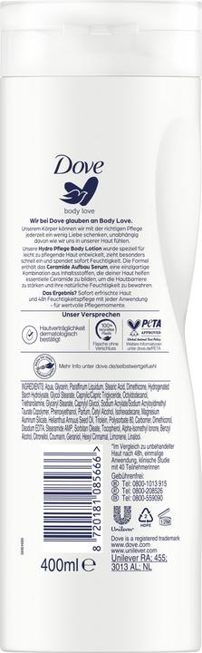 Actual product image Dove lotion nourrissante pour le corps Hydro 400ml (Body lotion, 400 ml)