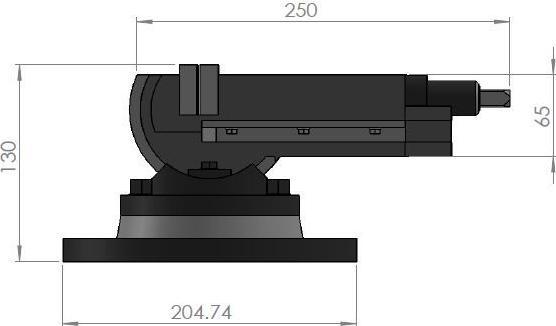 Image du produit Paulimot 2-Achsen Maschinenschraubstock 75 mm Backenbreite 360° drehbar (75 mm)