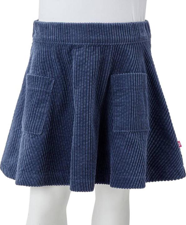 Produktbild VidaXL Kinderrock mit Taschen Cord Marineblau 92,Material: 100 (92)