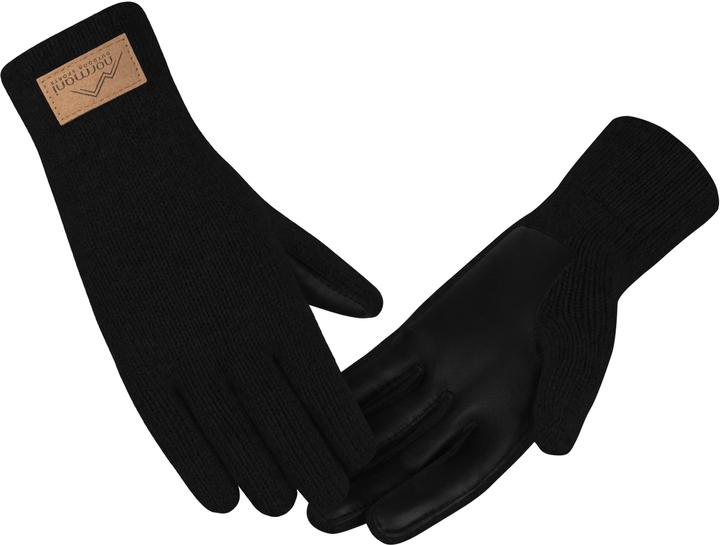 Actual product image Normani Men's merino knitted finger gloves with sheepskin "Leanyer" - 9635 (9)
