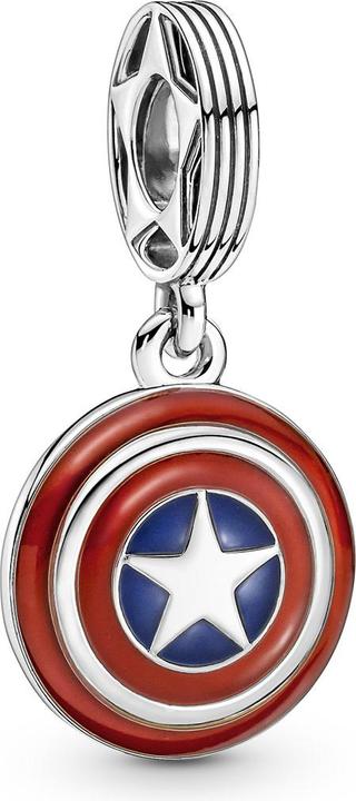 Marvel The Avengers Captain America Shield (Sterling Silber 925, Emaille)