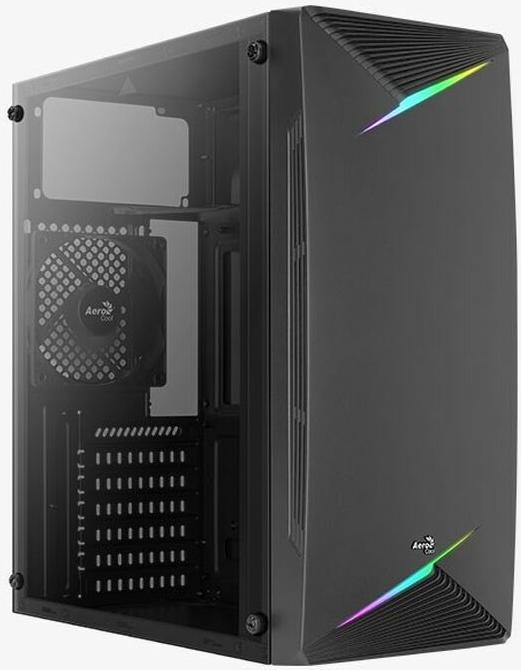 Actual product image AeroCool Talon FRGB Mid Tower Black Case (mATX, Mini-ITX, ATX)