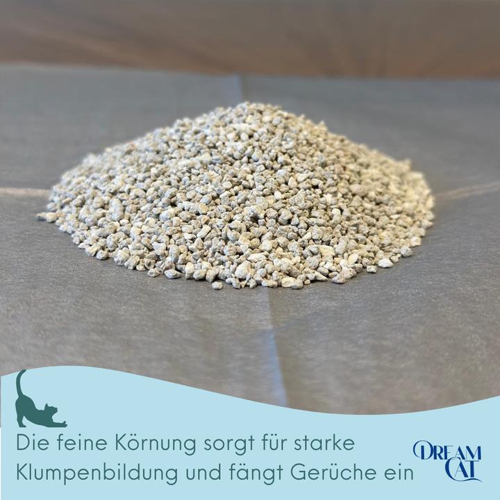 Immagine prodotto Dream Cat Lettiera per gatti al profumo di polvere di bambino - lettiera fine a base di bentonite, 5 litri (Raggruppamento, 4.25 kg)