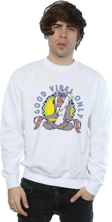 Actual product image Disney Mens The Lion King Rafiki Good Vibes Only Sweatshirt (XXL)