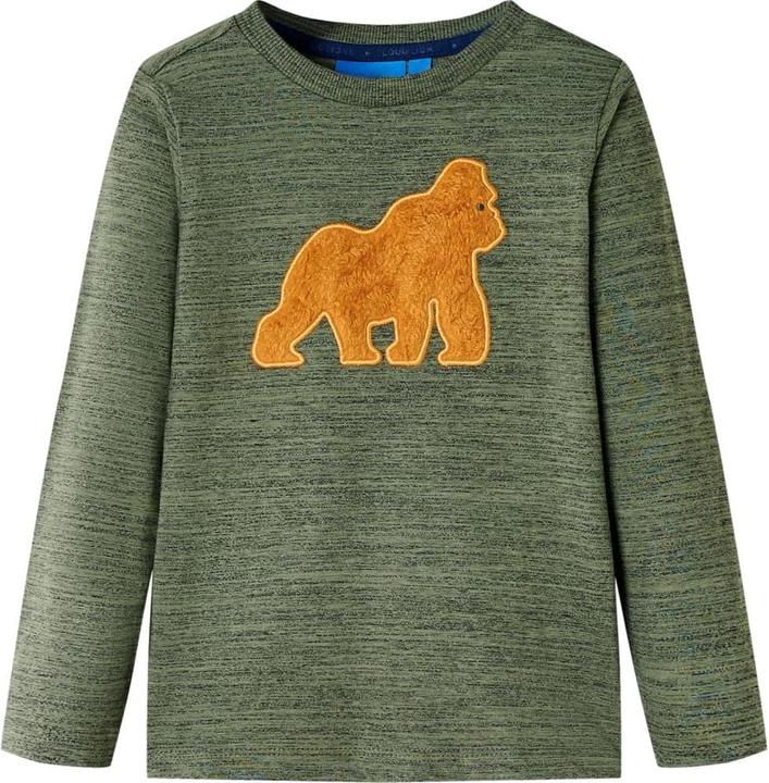 Image du produit VidaXL T-shirt manches longues enfant Kaki Melange 92,Matière : 80 (92)