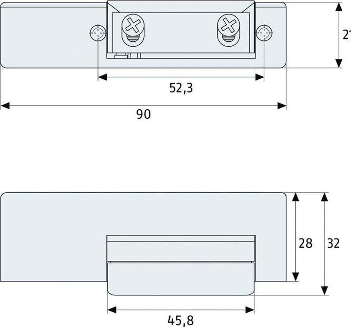 Image du produit Abus ET60 Gâche électrique (Porte vitrée, Intérieur)