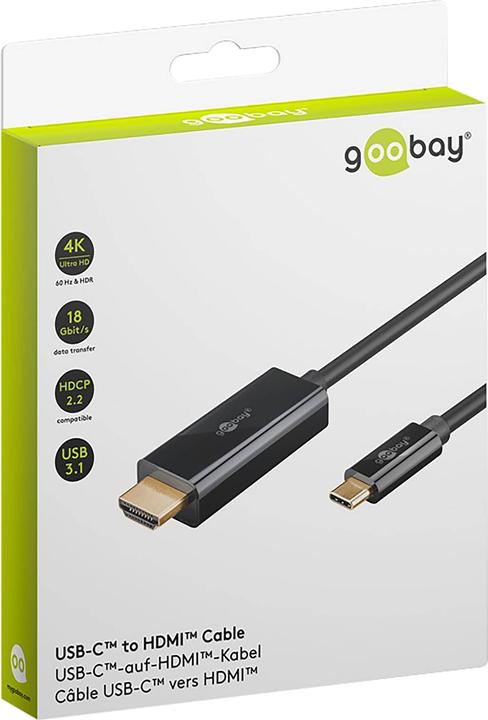 Image du produit Goobay HDMI – USB C (1 m, HDMI, USB Type C)